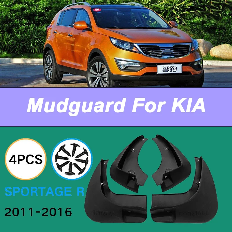 For KIA Sportage R 2011-2016 Automotive Tire Mudguard Waterproof Prevent Mud Splashing Car Mud Flap Fender Trim 4pcs Accessories
For KIA Sportage R 2011-2016 Automotive Tire Mudguard Waterproof Prevent Mud Splashing Car Mud Flap Fender Trim 4pcs Accessories
