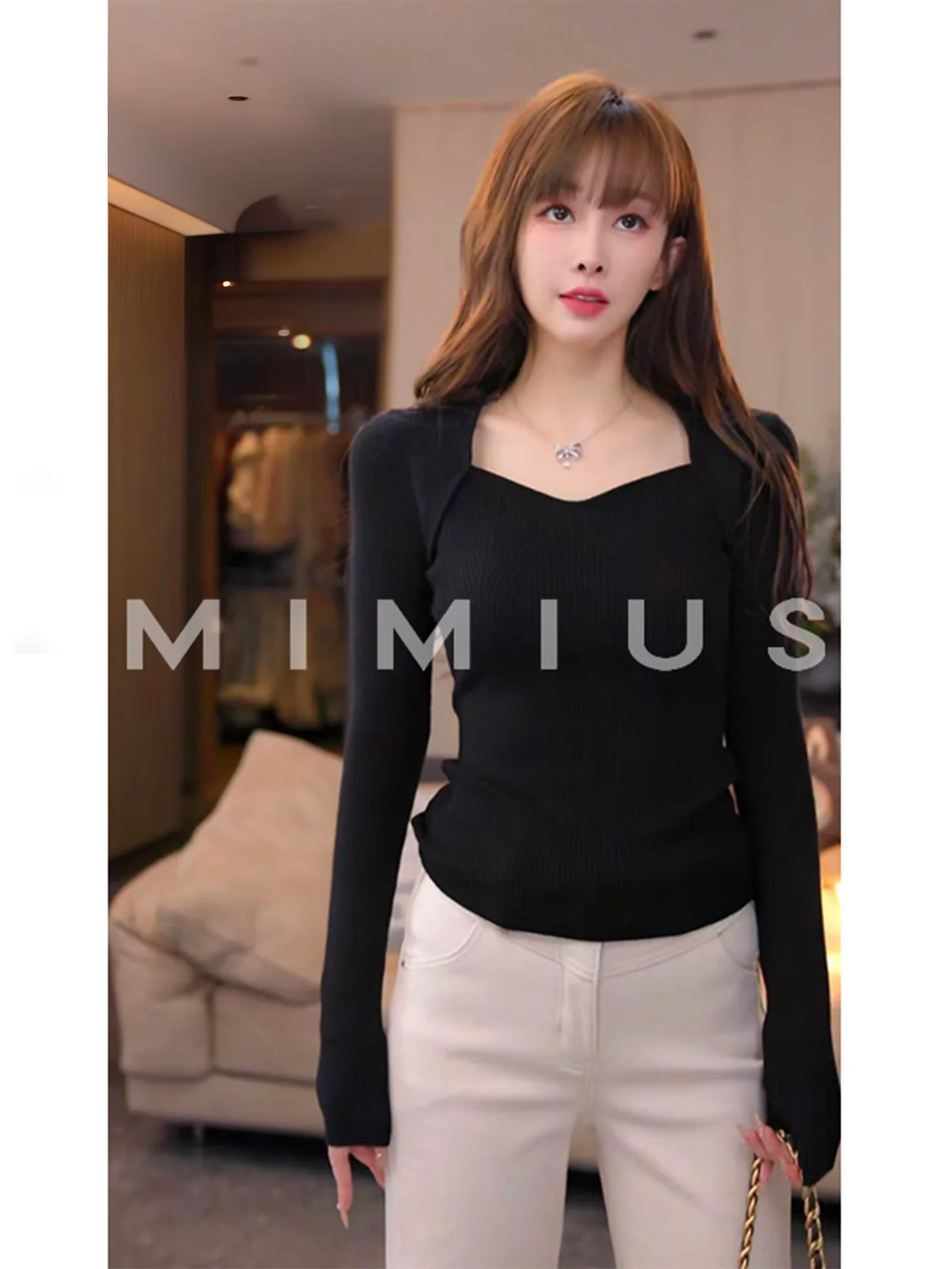 Soft Wool Blend Knitted Sweater Women's Slim Fit Versatile Base Layer irt Autumn Winter Lazy Sle Casual Knitwear
Soft Wool Blend Knitted Sweater Women's Slim Fit Versatile Base Layer irt Autumn Winter Lazy Sle Casual Knitwear