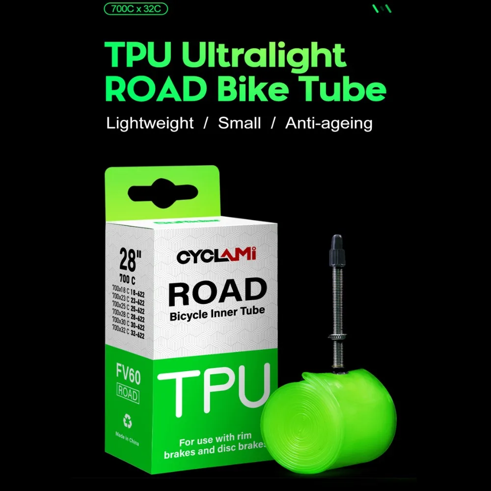 Portable TPU Bicycle Inner Tube Ultra Light French Valve Bike TPU Inner Tube 700C Cyclami Road Bike
Portable TPU Bicycle Inner Tube Ultra Light French Valve Bike TPU Inner Tube 700C Cyclami Road Bike