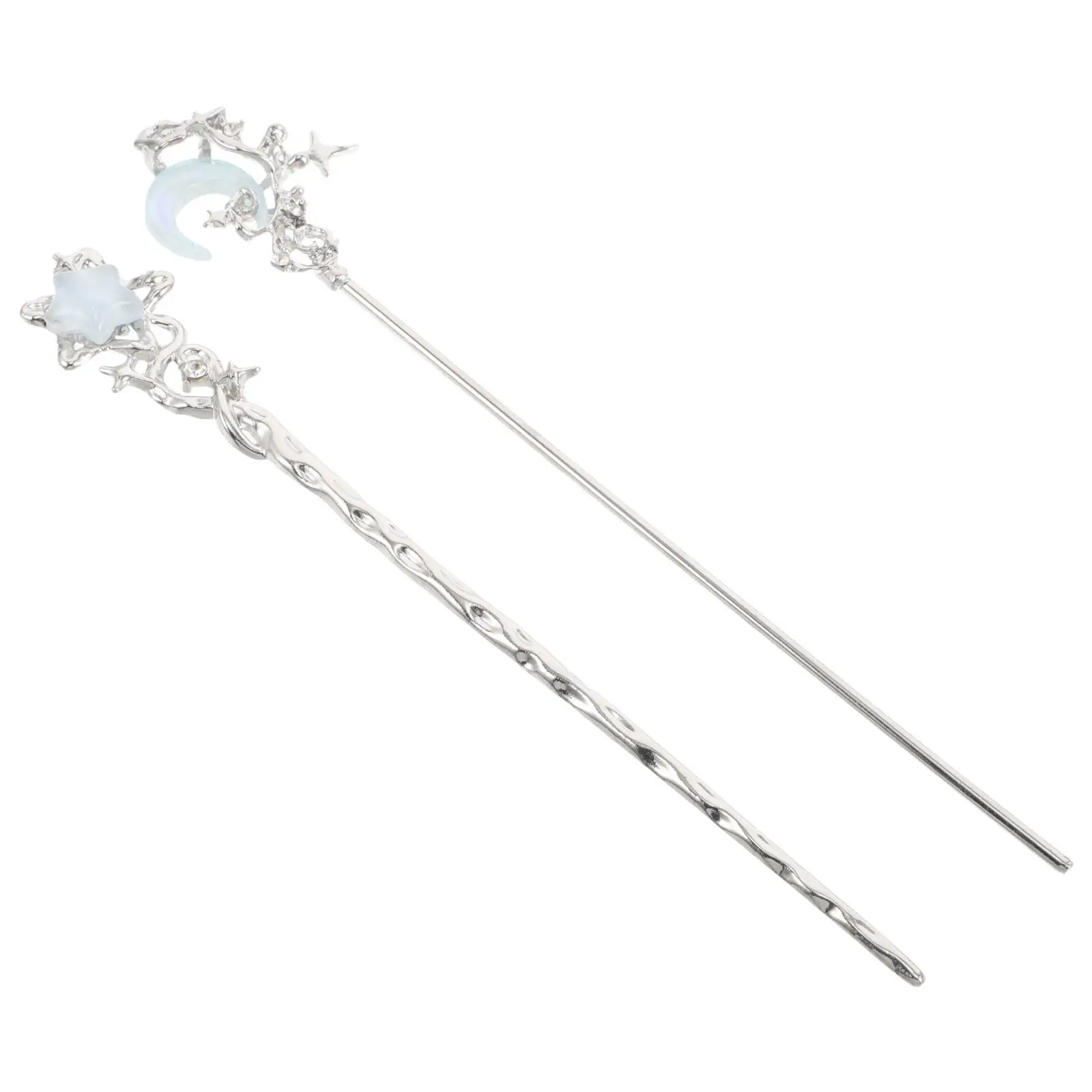 2Pcs Stars and Moon Hairpins Natural Moonstone Hair Sticks Modern Minimalist Design Comfortable Long Wear for Women French Pins
2Pcs Stars and Moon Hairpins Natural Moonstone Hair Sticks Modern Minimalist Design Comfortable Long Wear for Women French Pins