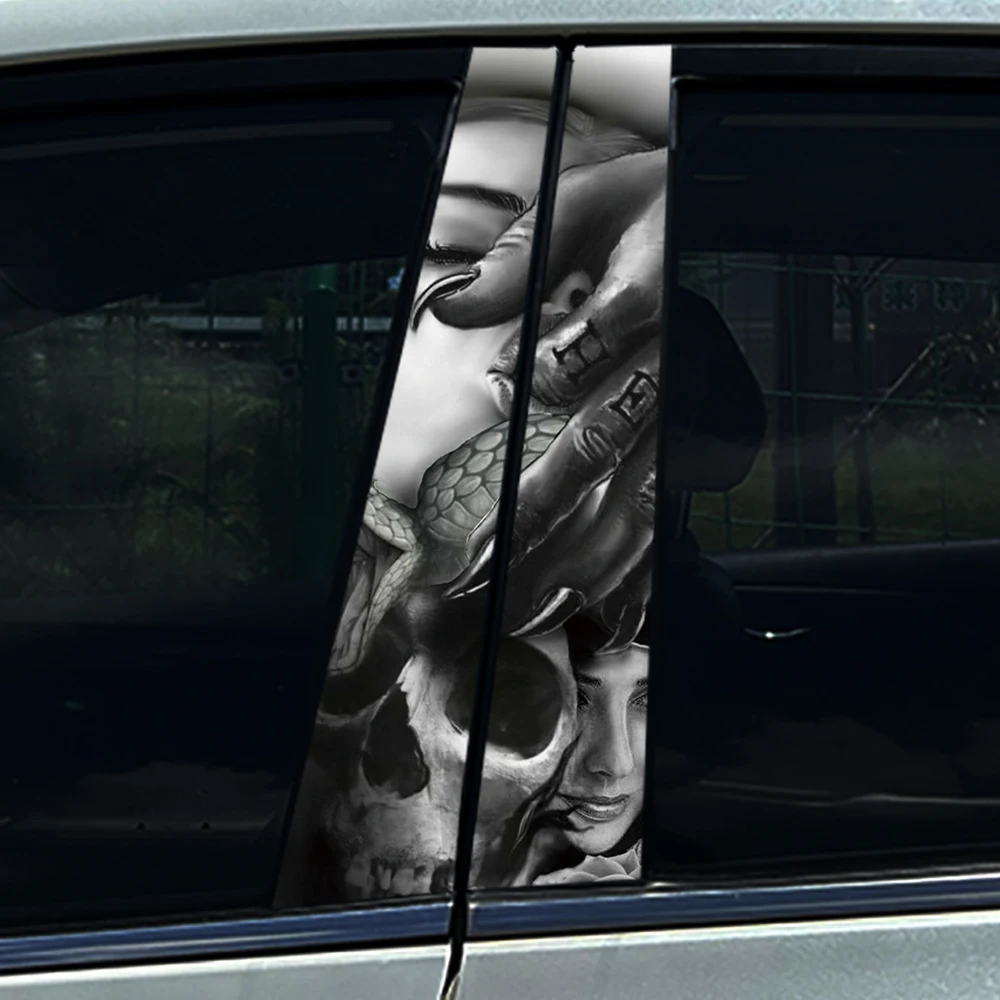 2PCS Gothic Tattooed Hand with Skull & Snake Car B-Pillar Decal Waterproof UV-Resistant Vinyl Sticker for Auto Column
2PCS Gothic Tattooed Hand with Skull & Snake Car B-Pillar Decal Waterproof UV-Resistant Vinyl Sticker for Auto Column
