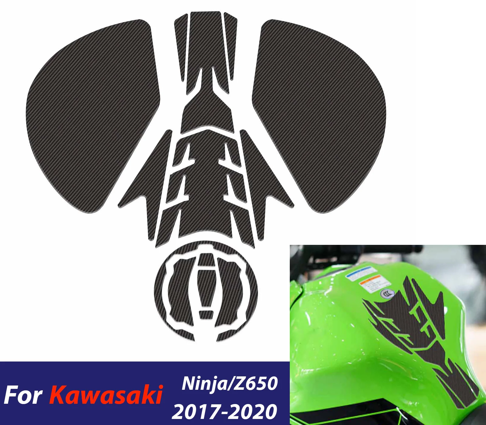 For Kawasaki Ninja650 Z650 2017-2020 sticker Motorcycle Tank Sticker Protector Gas Fuel Knee Grip Decal Motorcycle Accessories
For Kawasaki Ninja650 Z650 2017-2020 sticker Motorcycle Tank Sticker Protector Gas Fuel Knee Grip Decal Motorcycle Accessories