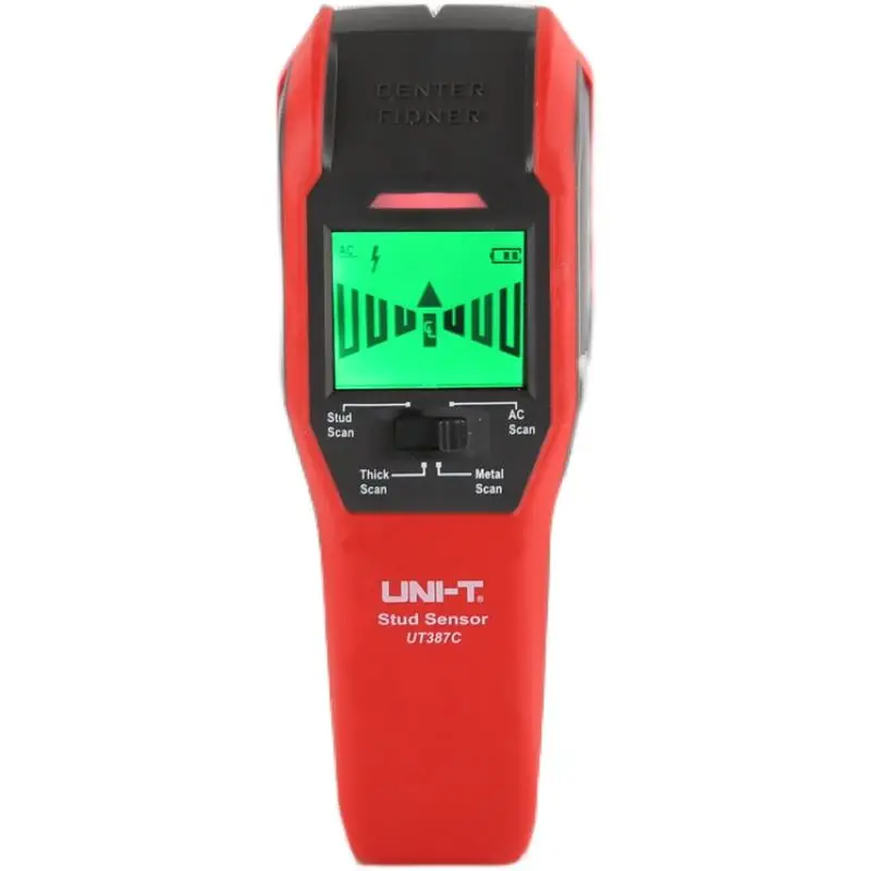UNI-T UT387C Wall Scanner Metal Detector 4 in 1 AC Voltage Live Wire Wood Stud Finder Copper LCD HD Display Buzzer Calibration
UNI-T UT387C Wall Scanner Metal Detector 4 in 1 AC Voltage Live Wire Wood Stud Finder Copper LCD HD Display Buzzer Calibration