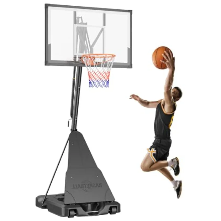 Portable Outdoor Basketball Hoop for Backyard Driveway Indoor Use, Shatterproof PC Backboard, Black/Gray, Height Adjustable 5-1
Portable Outdoor Basketball Hoop for Backyard Driveway Indoor Use, Shatterproof PC Backboard, Black/Gray, Height Adjustable 5-1