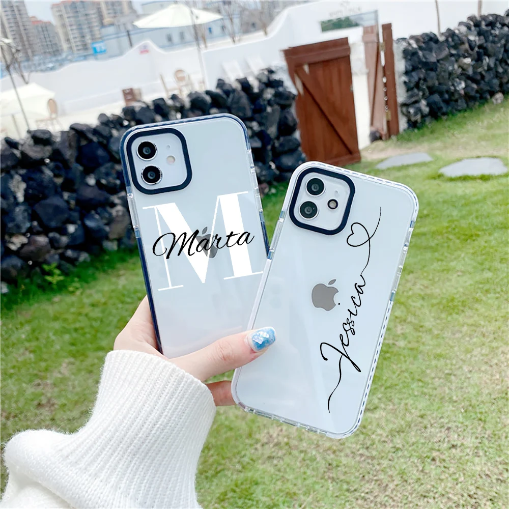 Customized Name Shockproof Clear Case for iPhone 13 Pro 12 Mini 11 SE Funda Luxury Soft Silicone 11 Pro 7 8 Plus XS Max XR Coque
Customized Name Shockproof Clear Case for iPhone 13 Pro 12 Mini 11 SE Funda Luxury Soft Silicone 11 Pro 7 8 Plus XS Max XR Coque