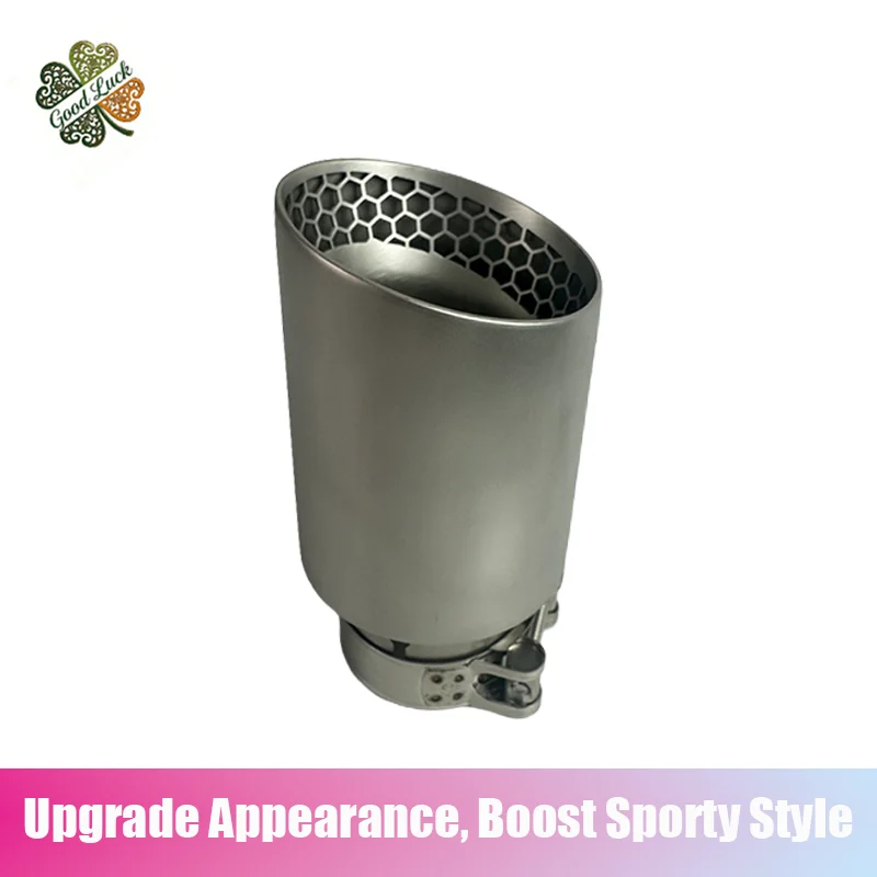 1 frosted honeycomb pattern Universal Stainless steel car tail throat car exhaust pipe tip with AK logo
1 frosted honeycomb pattern Universal Stainless steel car tail throat car exhaust pipe tip with AK logo