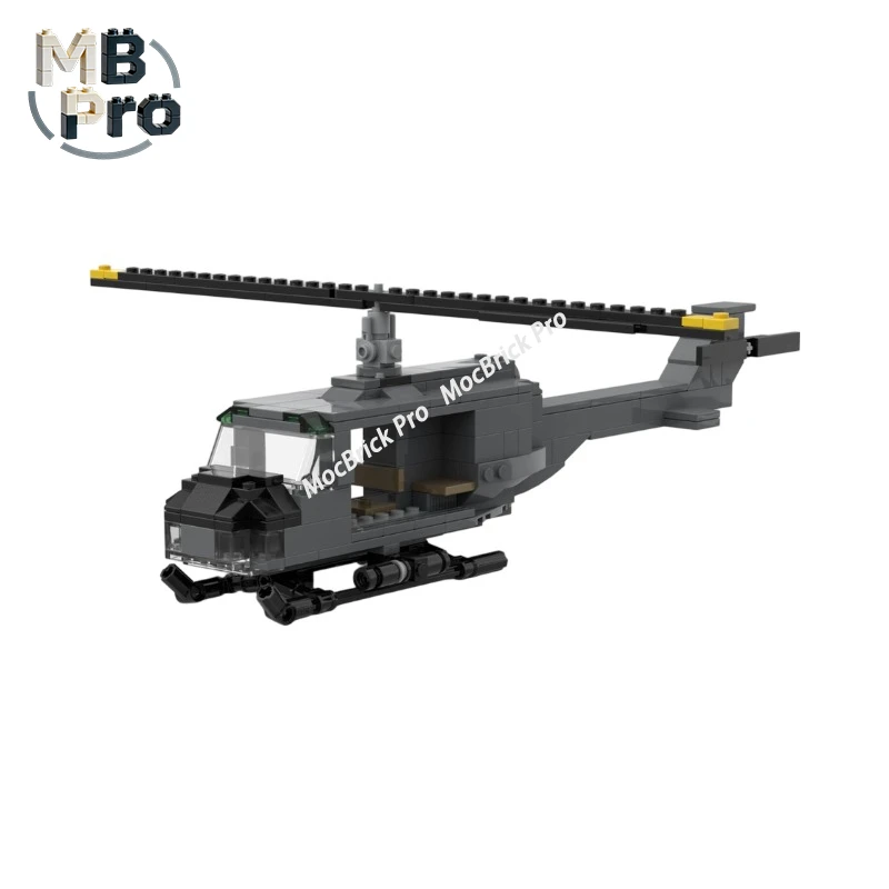 MOCWar Era Huey Helicopter Building Block Set, Airplane Model DIY Assembly, Building Block Toy, Collectible Gift 234pcs
MOCWar Era Huey Helicopter Building Block Set, Airplane Model DIY Assembly, Building Block Toy, Collectible Gift 234pcs