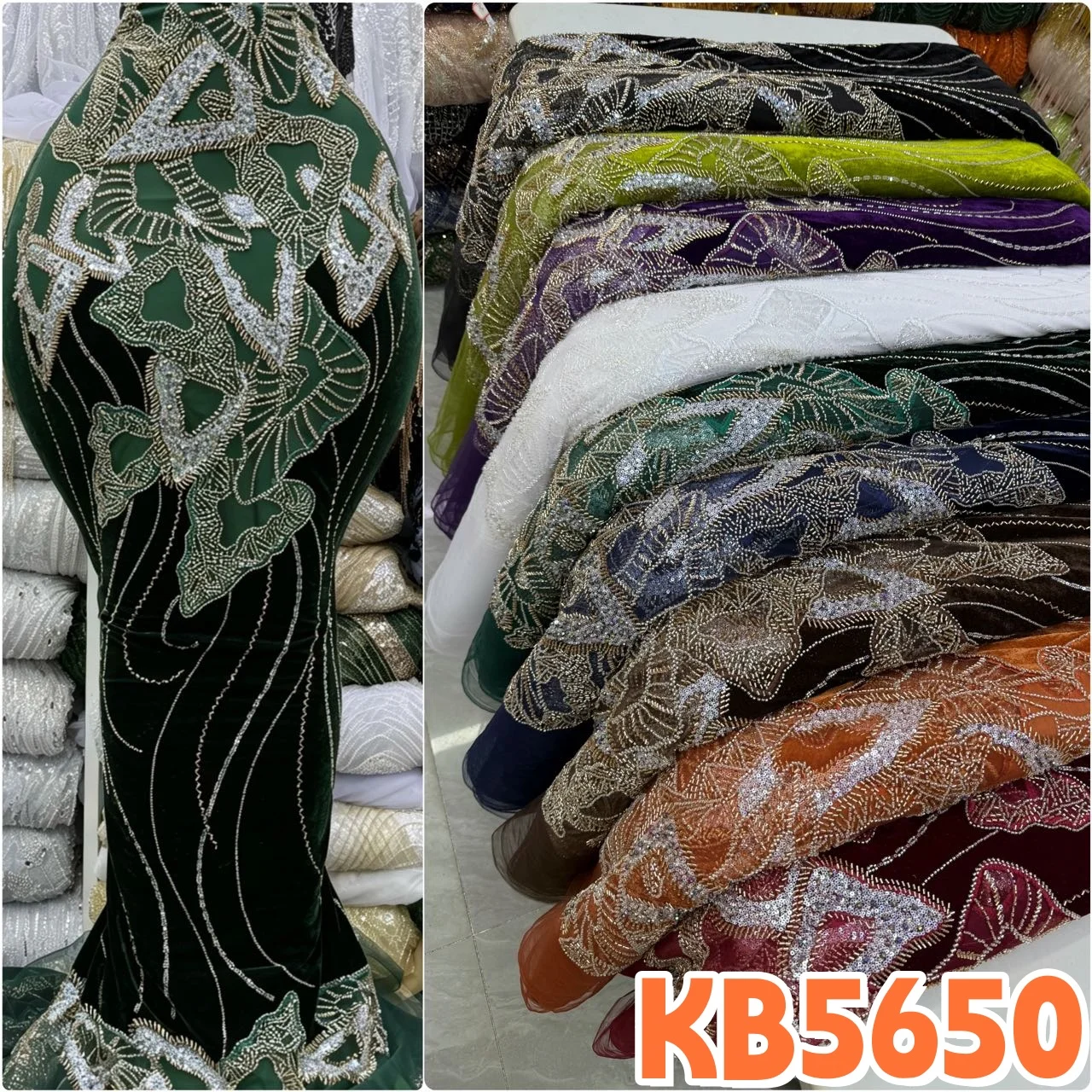 DREAMYALISI African Beads Velvet Tulle Lace High Quality Nigerian Beaded French Mesh Lace for Wedding Party Sewing KB5650
DREAMYALISI African Beads Velvet Tulle Lace High Quality Nigerian Beaded French Mesh Lace for Wedding Party Sewing KB5650