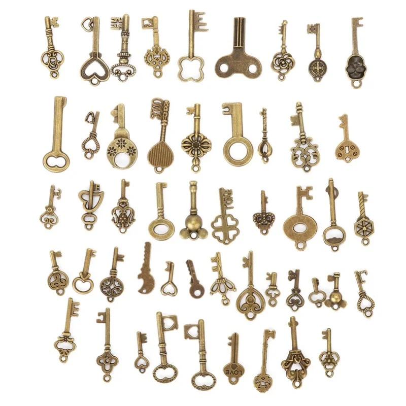Bronze Key Decoration Antique DIY Hand Made Pendants Clothes Accessories(50pcs Styles)
Bronze Key Decoration Antique DIY Hand Made Pendants Clothes Accessories(50pcs Styles)