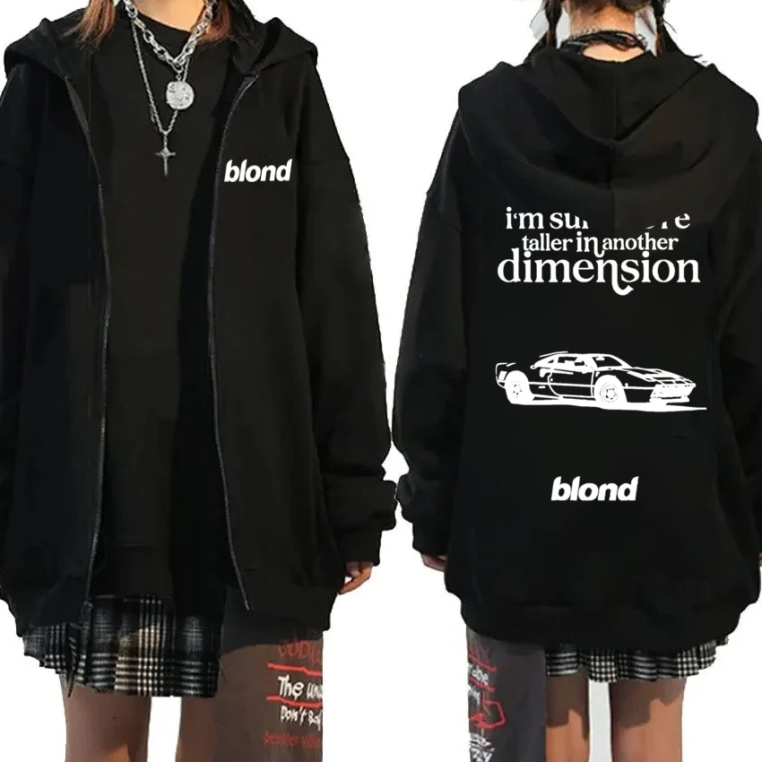 Vintage New in Frank Ocean Blonde Album Double Sided print Zipper Hoodie Men women Trend pullover Unisex Fleece Sweatshirts Coat
Vintage New in Frank Ocean Blonde Album Double Sided print Zipper Hoodie Men women Trend pullover Unisex Fleece Sweatshirts Coat