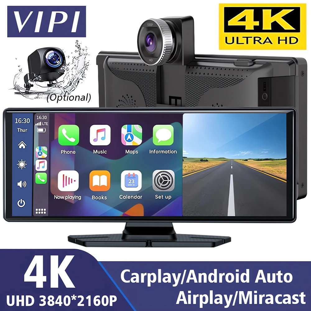 10.26 Inch Car Dvr UHD 4K 3840*2160P Carplay Android Auto Dash Cam GPS 5G WIFI FM BT Dual Lens Camera Dashcam Drive Recorder
10.26 Inch Car Dvr UHD 4K 3840*2160P Carplay Android Auto Dash Cam GPS 5G WIFI FM BT Dual Lens Camera Dashcam Drive Recorder