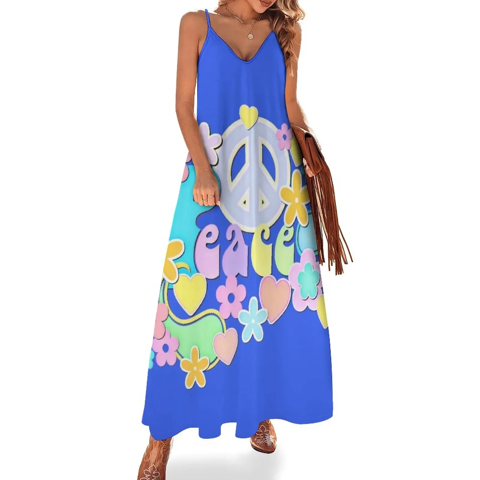 Peace and Love Flower Power Hippy Design Sleeveless Dress Women's dress dress summer
Peace and Love Flower Power Hippy Design Sleeveless Dress Women's dress dress summer