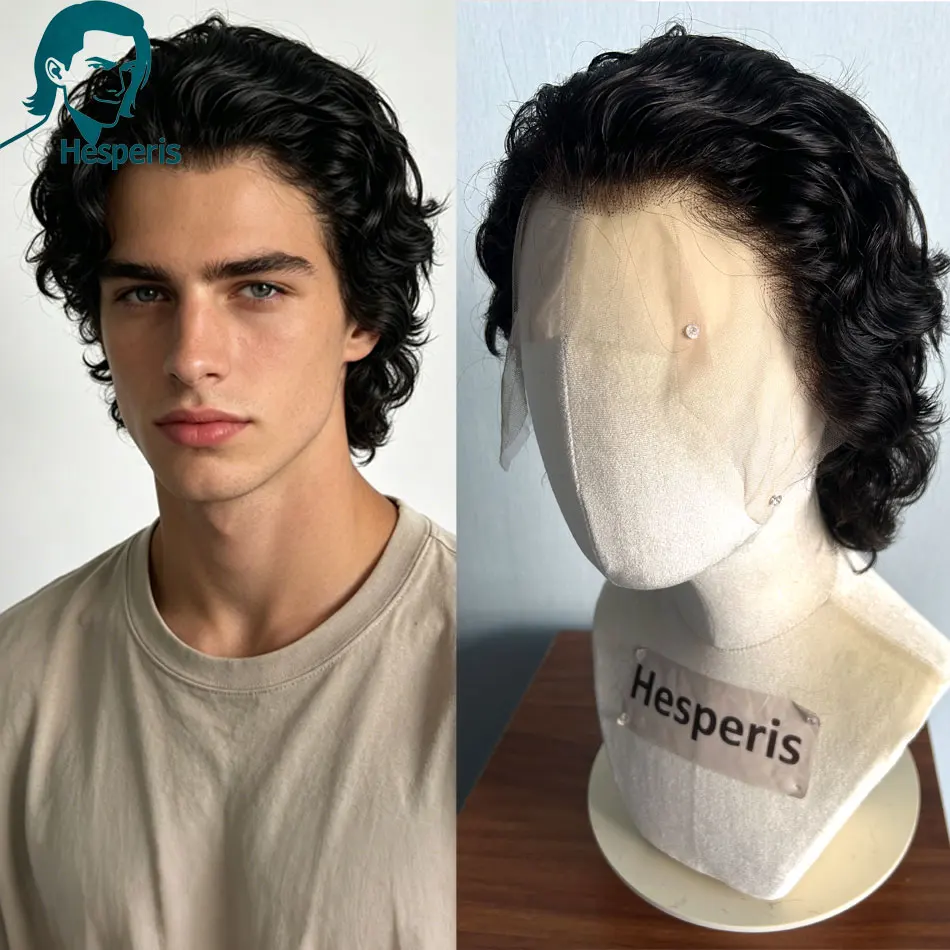 Heasperis Handsome Wavy Black Human Hair Wigs For Man Glueless Transparent Lace Front Wigs For Male 6inch Deep Part Space Wig
Heasperis Handsome Wavy Black Human Hair Wigs For Man Glueless Transparent Lace Front Wigs For Male 6inch Deep Part Space Wig