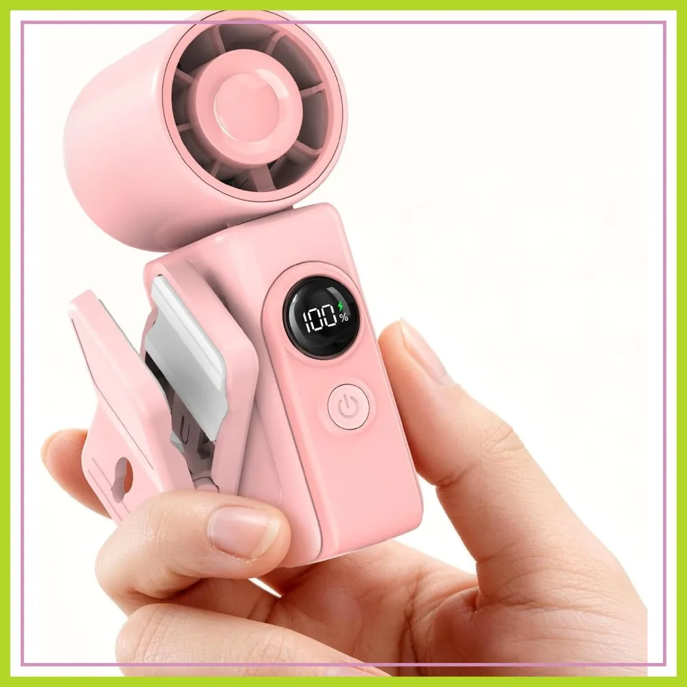 Portable Clip-On Mini Fan, Hands-Free Turbo Fan Rechargeable with 4 Wind & LED Display, Pocket Size Summer Cooling for Travel Beach Concert, Gift for Women
Portable Clip-On Mini Fan, Hands-Free Turbo Fan Rechargeable with 4 Wind & LED Display, Pocket Size Summer Cooling for Travel Beach Concert, Gift for Women