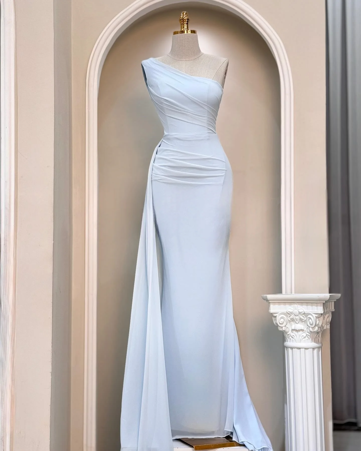 Customized Exquisite Chiffon Mermaid One Shoulder Evening Dresses Sleeveless Panel Train Special Occasion Gowns Delicate
Customized Exquisite Chiffon Mermaid One Shoulder Evening Dresses Sleeveless Panel Train Special Occasion Gowns Delicate
