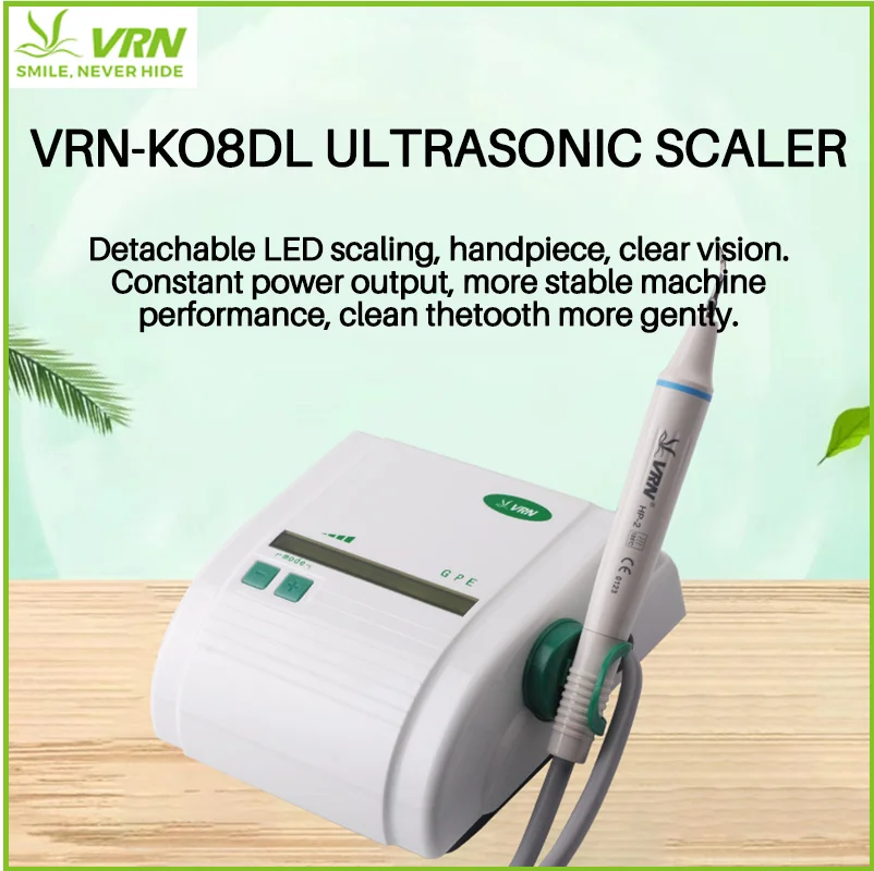 VRN-K08D Ultrasonic Scaler High-temperature High-pressure Sterilization Convenient Operation Remove Oral Dirt Tartar and Plaque
VRN-K08D Ultrasonic Scaler High-temperature High-pressure Sterilization Convenient Operation Remove Oral Dirt Tartar and Plaque