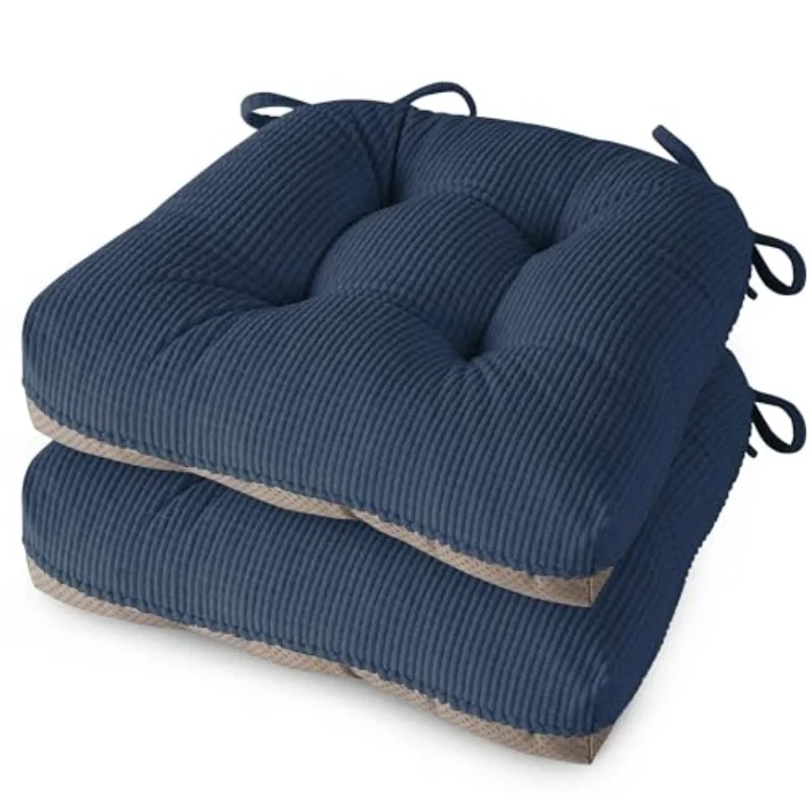 Kitchen Chair Cushions for Dining Chairs Set of 2, Tufted Kitchen Seat Cushions with Ties and Non-Slip Bottom 18"X16.5"X3" Dark
Kitchen Chair Cushions for Dining Chairs Set of 2, Tufted Kitchen Seat Cushions with Ties and Non-Slip Bottom 18"X16.5"X3" Dark