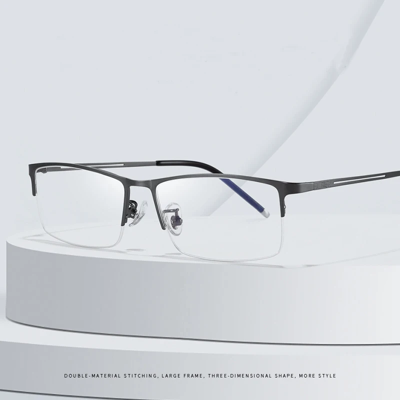 Ultra Light Titanium Alloy Half Frame Glasses Men's Business Retro Casual Rectangle Optical Eyeglasses 
Ultra Light Titanium Alloy Half Frame Glasses Men's Business Retro Casual Rectangle Optical Eyeglasses
