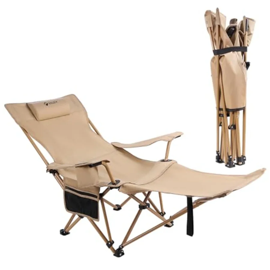 Reclining Camping Lounge Chair Adjustable Foldable Chair for Adults with Removable Footrest, Headrest and Storage Bag Supports
Reclining Camping Lounge Chair Adjustable Foldable Chair for Adults with Removable Footrest, Headrest and Storage Bag Supports