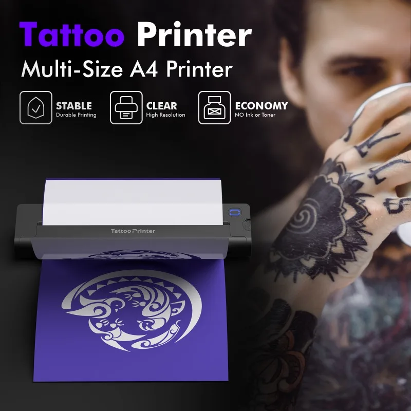 Multifunctional portable mini tattoo transfer machine bluetooth mobile phone thermal printing A4 format high definition output
Multifunctional portable mini tattoo transfer machine bluetooth mobile phone thermal printing A4 format high definition output