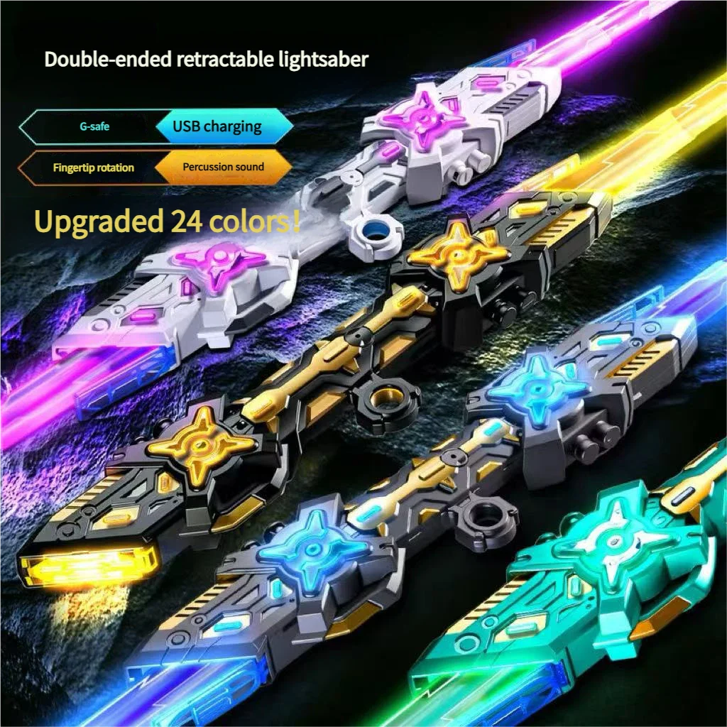 Double Headed Retractable Laser Sword Razer Toy 7 Color RGB Lightsaber with Sound USB Charging Cyberpunk Sword Gift
Double Headed Retractable Laser Sword Razer Toy 7 Color RGB Lightsaber with Sound USB Charging Cyberpunk Sword Gift