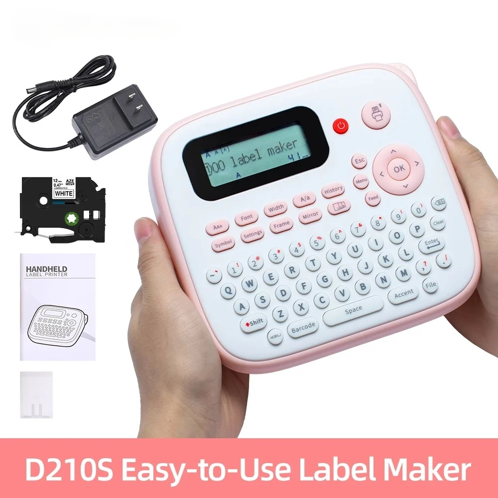 D210S Portable Printer Label Maker QWERTY Keyboard Desktop Labeling Machine Compatible for Brother Tze-231 Label Tape
D210S Portable Printer Label Maker QWERTY Keyboard Desktop Labeling Machine Compatible for Brother Tze-231 Label Tape