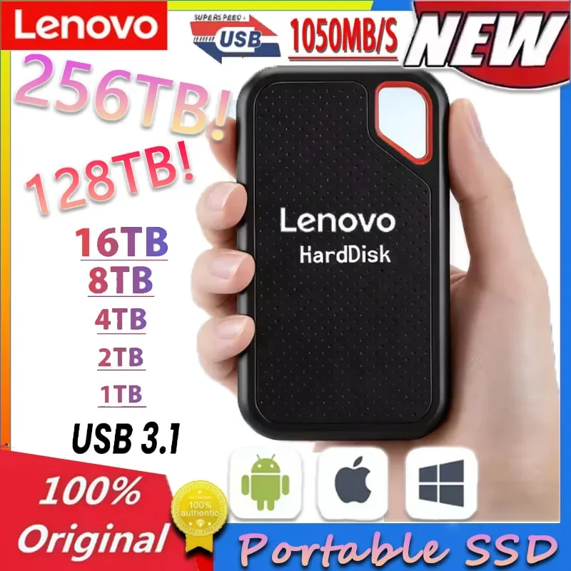 Внешний жесткий диск Lenovo SSD 256 ТБ E60 2 ТБ 8 ТБ 128 ТБ USB 3.1 для ноутбуков, PS5 и мобильных устройств
Внешний жесткий диск Lenovo SSD 256 ТБ E60 2 ТБ 8 ТБ 128 ТБ USB 3.1 для ноутбуков, PS5 и мобильных устройств