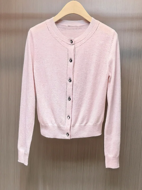 Spring Pure Color Single Button Casual Camere Knitwear ort Open Cardigan Long Sve Women's High ade Sweater
Spring Pure Color Single Button Casual Camere Knitwear ort Open Cardigan Long Sve Women's High ade Sweater