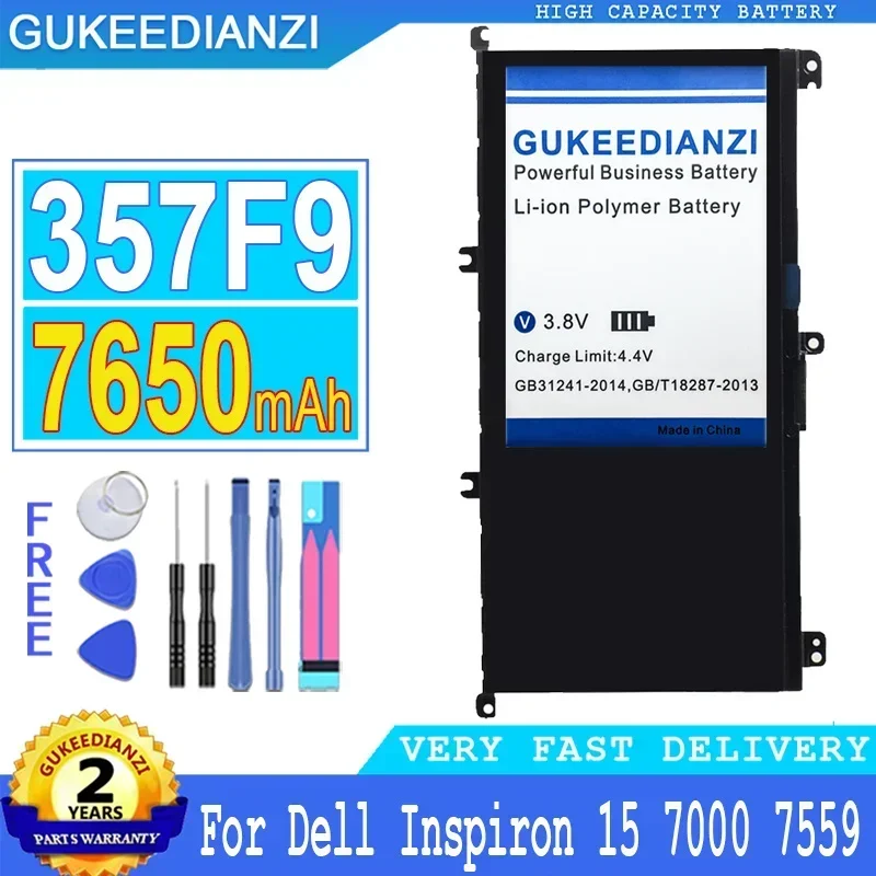 Notebook Battery 357F9 7650mAh For Dell Inspiron 15- 7000 7559 7557 7566 7567 5576 INS15PD-1548B INS15PD-1748B INS15PD-1848B
Notebook Battery 357F9 7650mAh For Dell Inspiron 15- 7000 7559 7557 7566 7567 5576 INS15PD-1548B INS15PD-1748B INS15PD-1848B