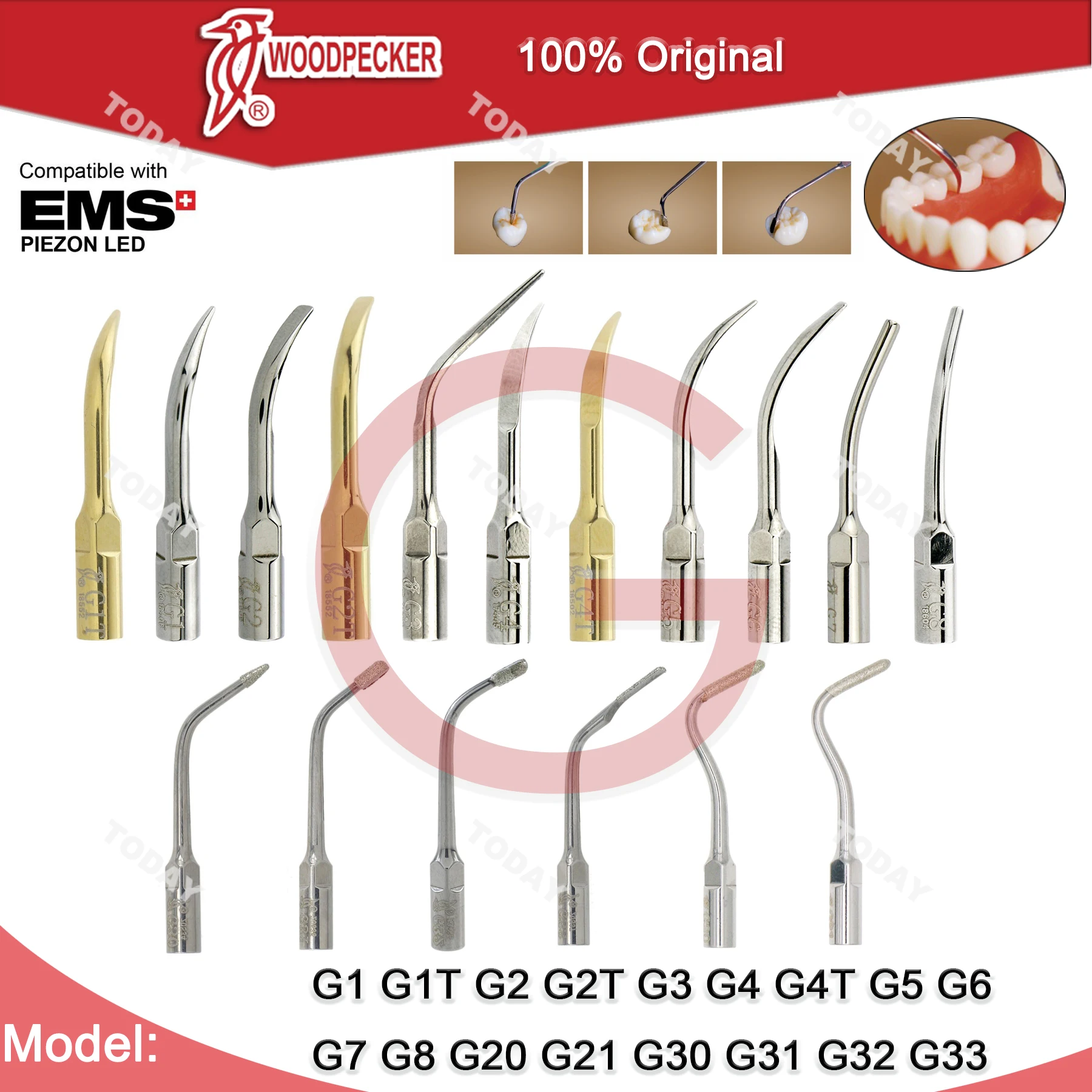 Woodpecker Dental Ultrasonic Scaler Tips Scaling Tips G-Series Cavity Preparation Fit EMS UDS Dental Tools
Woodpecker Dental Ultrasonic Scaler Tips Scaling Tips G-Series Cavity Preparation Fit EMS UDS Dental Tools