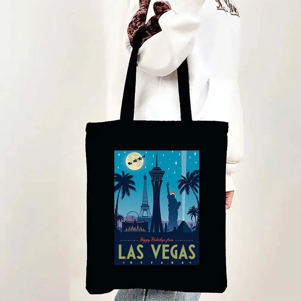 2026 new Black Canvas Tote Bag Las Vegas Skyline Print Reusable Shoulder Bag Casual Eco-friendly Tote for Travel Lovers
2026 new Black Canvas Tote Bag Las Vegas Skyline Print Reusable Shoulder Bag Casual Eco-friendly Tote for Travel Lovers