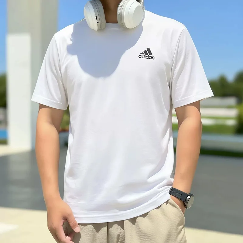 Adidas Pure Cotton Short-Sleeved T-Shirt for Men - Summer New Design - White - Running and Sports Casual Wear - IC9286
Adidas Pure Cotton Short-Sleeved T-Shirt for Men - Summer New Design - White - Running and Sports Casual Wear - IC9286