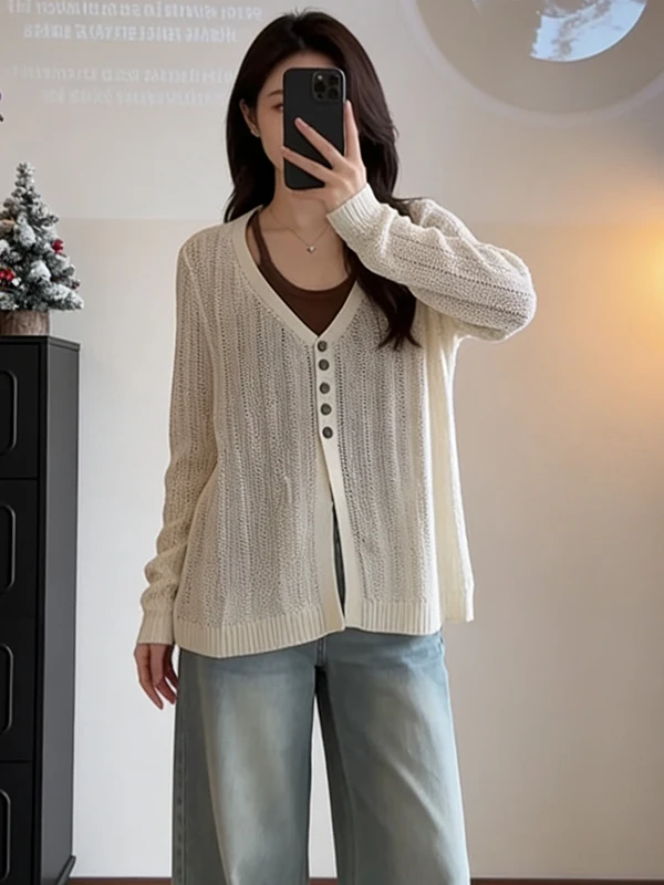 Женский вязаный топ больших размеров в корейском стиле с длинными рукавами, новинка ранней весны, с цветовыми блоками, стройнящий, скрывающий недостатки фигуры
Женский вязаный топ больших размеров в корейском стиле с длинными рукавами, новинка ранней весны, с цветовыми блоками, стройнящий, скрывающий недостатки фигуры