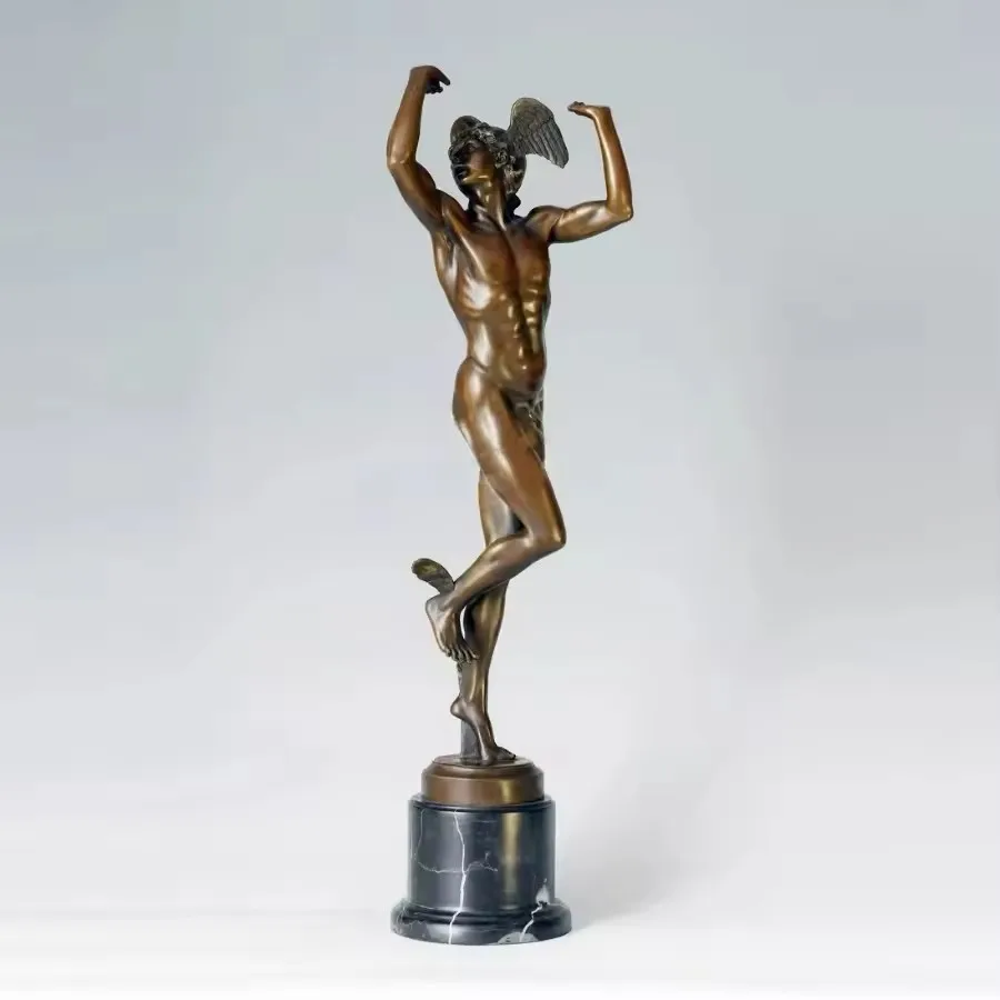 Bronze Greek Hermes Roman Mercury Statue Myth Commerce God Sculpture Bronze Gorgeous Antique Art Statue Home Office Decoration
Bronze Greek Hermes Roman Mercury Statue Myth Commerce God Sculpture Bronze Gorgeous Antique Art Statue Home Office Decoration