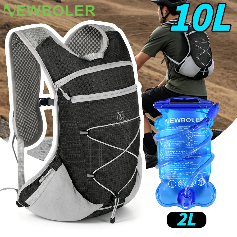 NEWBOLER 10L Ultralight Cycling Backpack Ergonomic Strap MTB Road Bicycle Bag With Water Bag Outdoor Hiking Climbing Bag
NEWBOLER 10L Ultralight Cycling Backpack Ergonomic Strap MTB Road Bicycle Bag With Water Bag Outdoor Hiking Climbing Bag