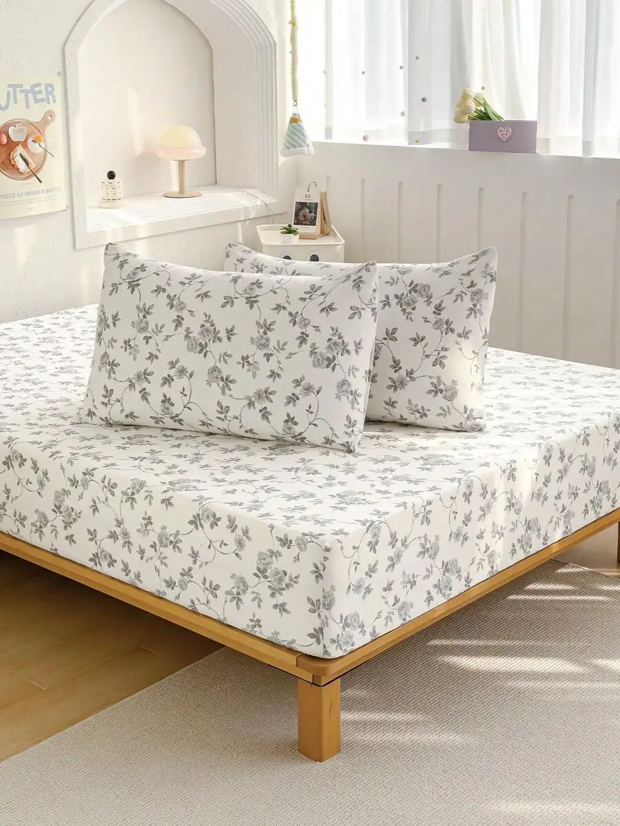 2/3 Pcs Soft Bed Sheet Set - Floral Pattern Bedding Set, Includes 1/2 Pillowcases And 1 Mattress Protector (30cm/12" Deep) - Mod
2/3 Pcs Soft Bed Sheet Set - Floral Pattern Bedding Set, Includes 1/2 Pillowcases And 1 Mattress Protector (30cm/12" Deep) - Mod