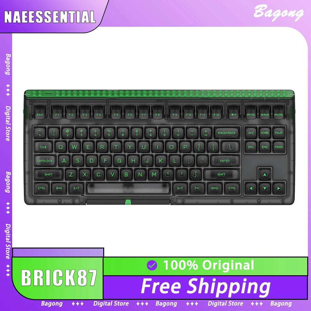 NAEESSENTIAL BRICK87 Mechanical Keyboard Hot Swap RGB Gasket Wireless Gamer Keyboard 88 Key Ergonomics Pc Gamer Accessories Gift
NAEESSENTIAL BRICK87 Mechanical Keyboard Hot Swap RGB Gasket Wireless Gamer Keyboard 88 Key Ergonomics Pc Gamer Accessories Gift