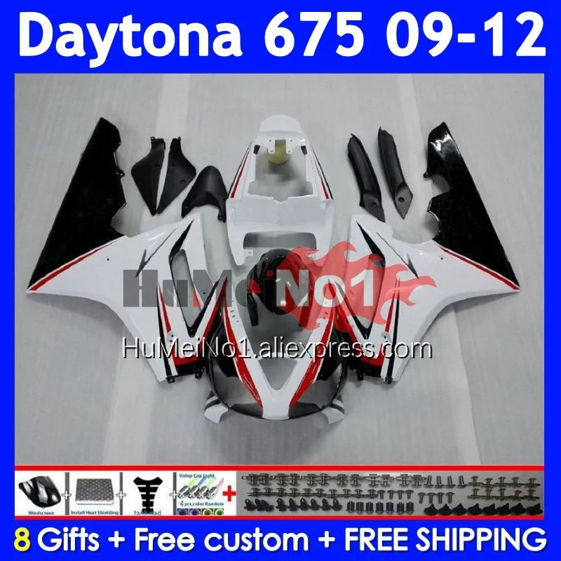 OEM Body For Triumph Daytona 675 Daytona-675 2009 White black 2010 2011 2012 322No.12 Daytona675 09 10 11 12 Injection Fairing
OEM Body For Triumph Daytona 675 Daytona-675 2009 White black 2010 2011 2012 322No.12 Daytona675 09 10 11 12 Injection Fairing