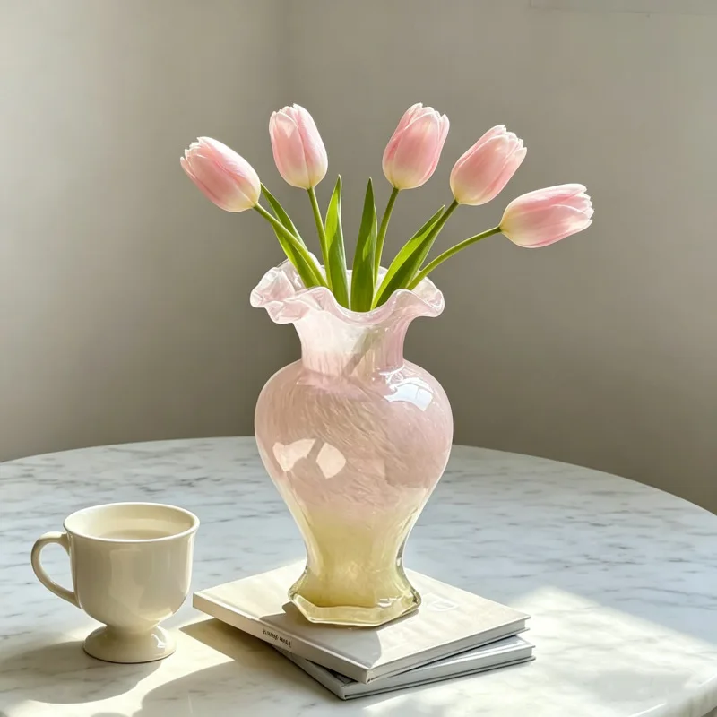 Vintage glass vase, high-end decorative piece, hydroponic flower arrangement, table decoration, simple home decor flower vessel
Vintage glass vase, high-end decorative piece, hydroponic flower arrangement, table decoration, simple home decor flower vessel