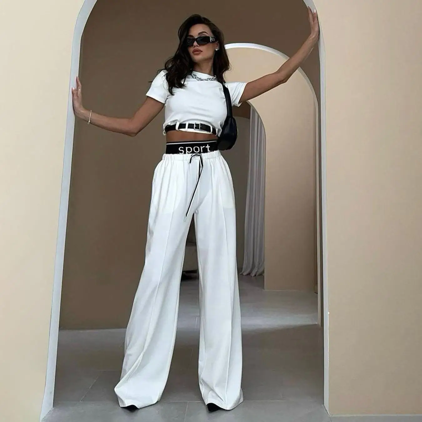 Loose Wide Leg Women's Suit Two Piece Casual Trousers Comfortable Breathable Spwear Bedding Cover Other Material 00% 
Loose Wide Leg Women's Suit Two Piece Casual Trousers Comfortable Breathable Spwear Bedding Cover Other Material 00%