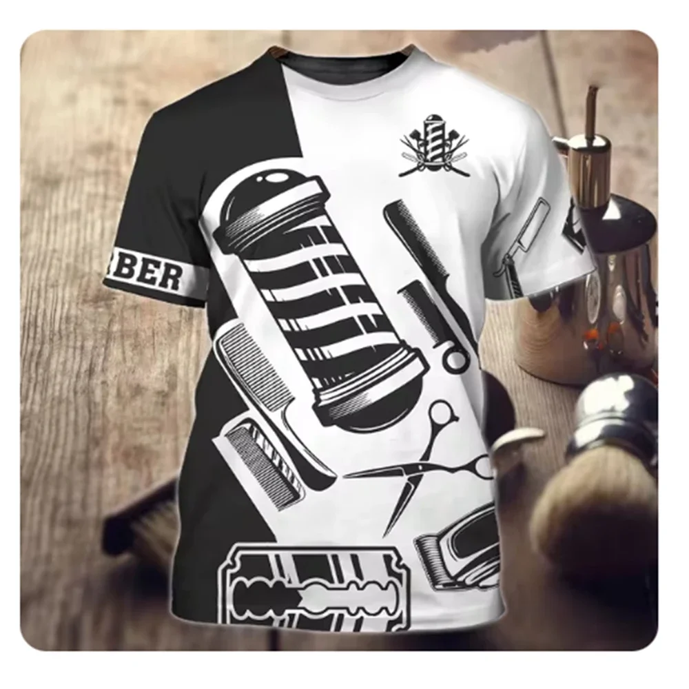 Barber Shop Tops 3D Print Short Sleeve Pullover Male Summer Street Fashion Vintage Clothes Harajuku Y2k Hot Men's T Shirt
Barber Shop Tops 3D Print Short Sleeve Pullover Male Summer Street Fashion Vintage Clothes Harajuku Y2k Hot Men's T Shirt