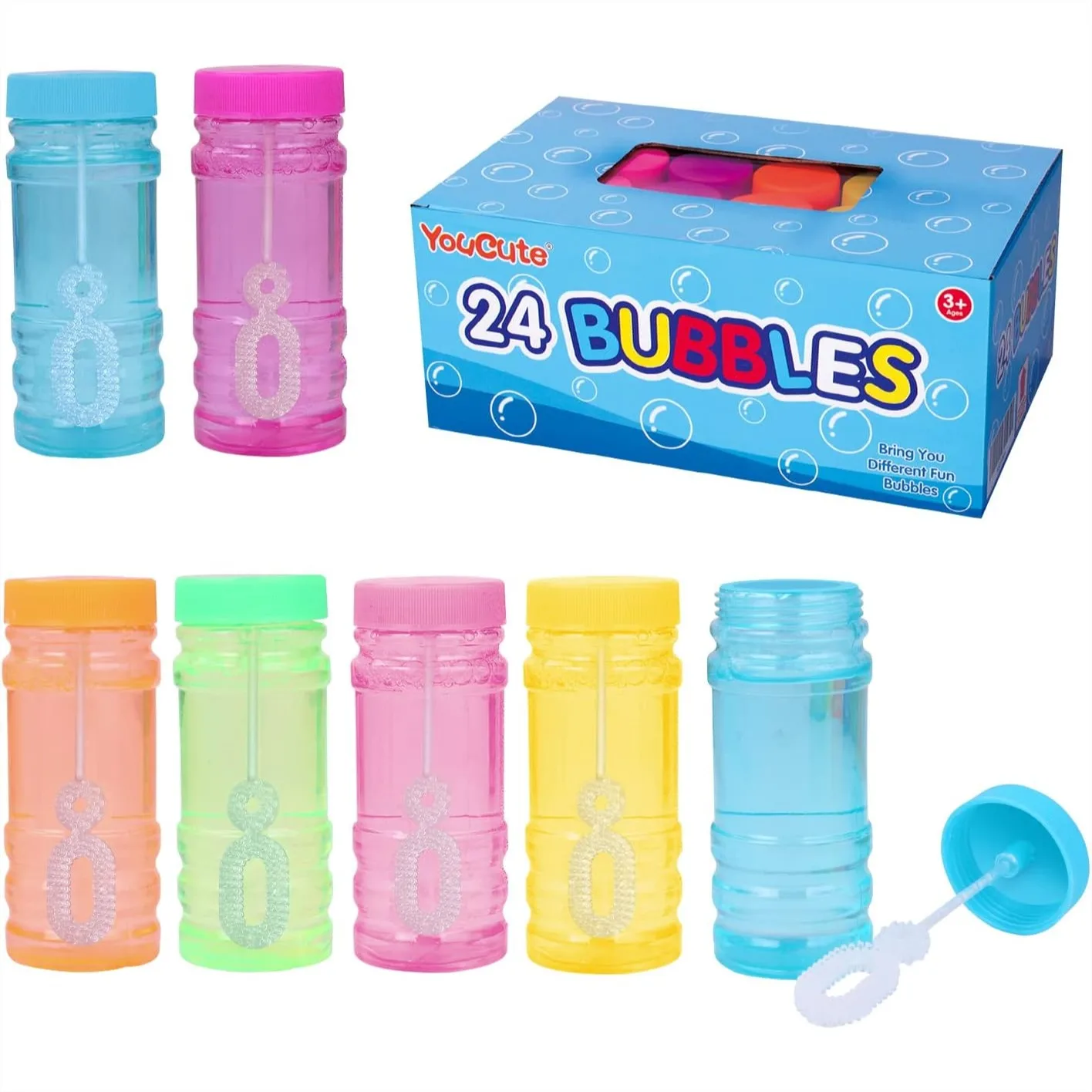 24 Pack Bubble Party Favors for Kids Bulk Bubble Solution with Wands Outdoor Toys for Birthday Celebration
24 Pack Bubble Party Favors for Kids Bulk Bubble Solution with Wands Outdoor Toys for Birthday Celebration