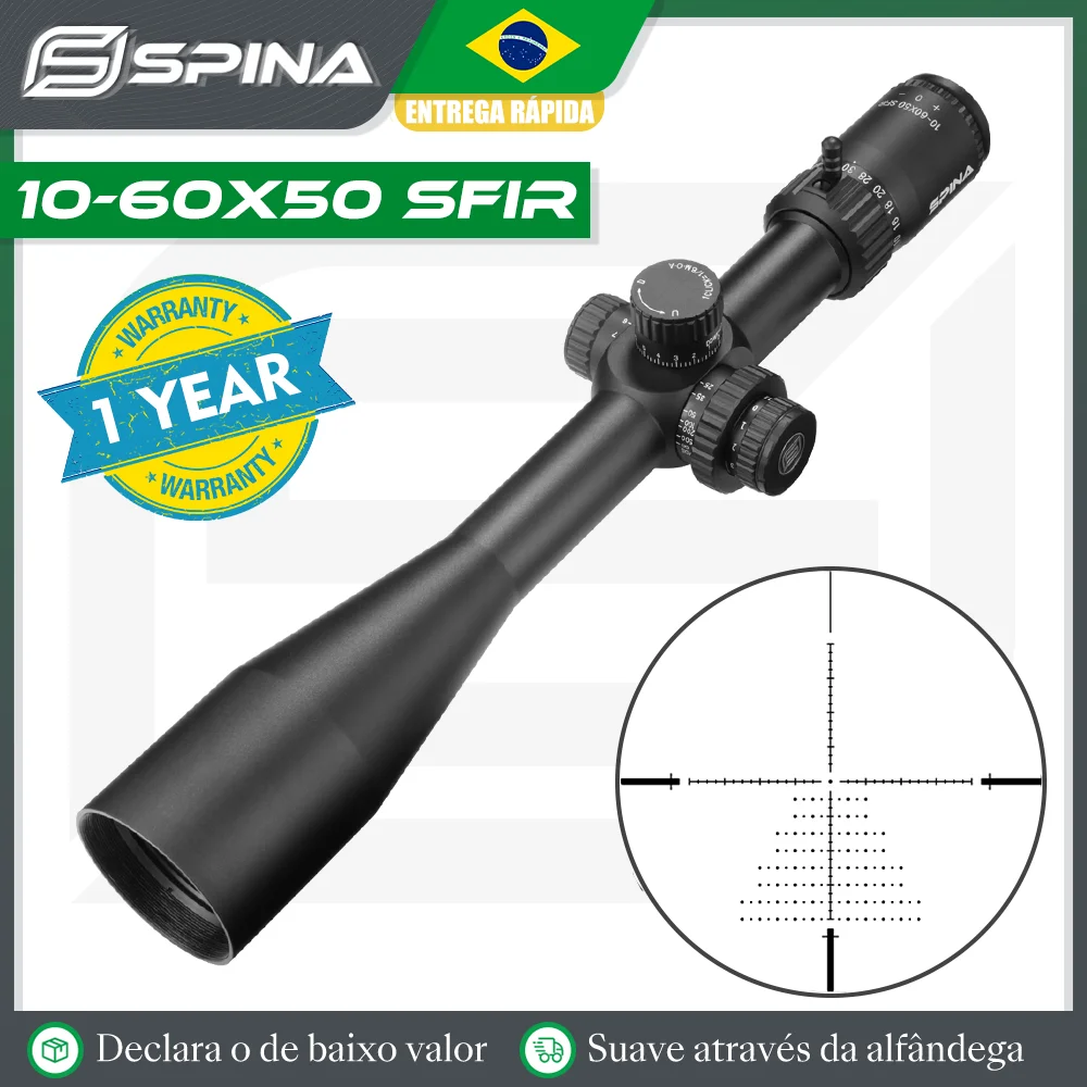 Оптический прицел SPINA OPTICS 10-60X50 SF, тактический прицел для снайпера, дистанционное управление, блокировка, сброс бокового параллакса 10yds до бесконечности
Оптический прицел SPINA OPTICS 10-60X50 SF, тактический прицел для снайпера, дистанционное управление, блокировка, сброс бокового параллакса 10yds до бесконечности