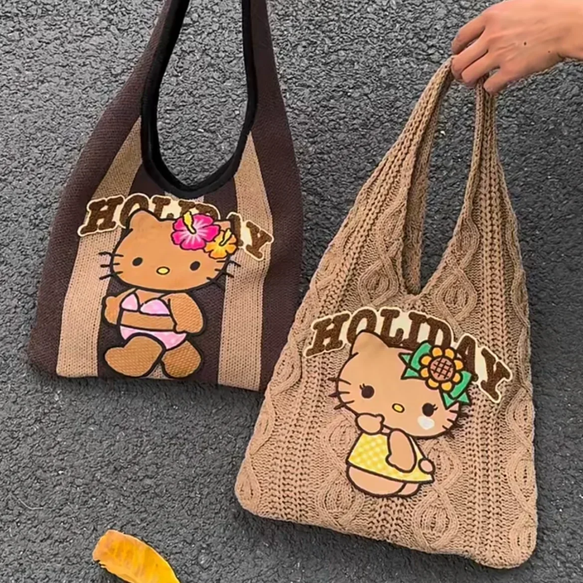 Original Vintage Mirador Knitting HelloKitty Handmade Wool Knitting Tote Bag Shoulder Handbag Beach Bag Designer Kitty Bolsa
Original Vintage Mirador Knitting HelloKitty Handmade Wool Knitting Tote Bag Shoulder Handbag Beach Bag Designer Kitty Bolsa