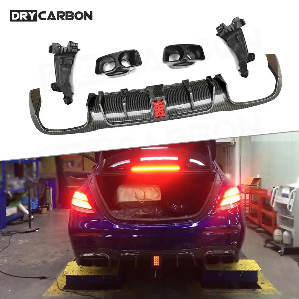 DRY CARBON Rear Bumper Diffuser Exhaust Muffler Tips Dry Carbon Fiber for Benz W213 E Class E63 For AMG Sport 2017-2020 FRP
DRY CARBON Rear Bumper Diffuser Exhaust Muffler Tips Dry Carbon Fiber for Benz W213 E Class E63 For AMG Sport 2017-2020 FRP