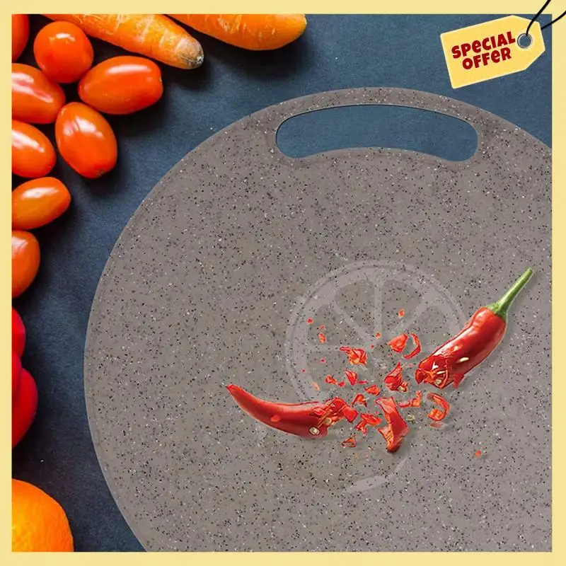 -BABQ 2X Cutting Board Plastic Kitchen Cutting Board Round Baking Board Fruit Vegetable Cutting Board With Handles 31Cm
-BABQ 2X Cutting Board Plastic Kitchen Cutting Board Round Baking Board Fruit Vegetable Cutting Board With Handles 31Cm