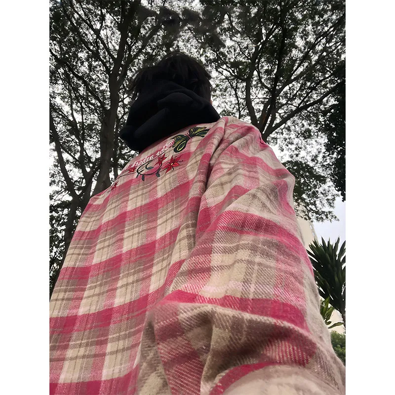 Cleanfit Plaid Long Sve Men's irt Spring Autumn High End American Retro Couple Embroidery irt Jaet Polyester Fiber
Cleanfit Plaid Long Sve Men's irt Spring Autumn High End American Retro Couple Embroidery irt Jaet Polyester Fiber