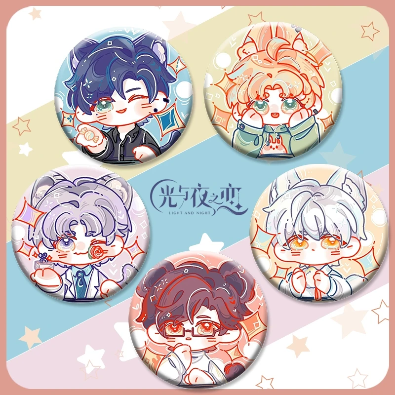 Anime Light and Night Osborn Evan Sariel Charlie Jesse Cosplay Badge Tinplate Brooch Ambitus
Anime Light and Night Osborn Evan Sariel Charlie Jesse Cosplay Badge Tinplate Brooch Ambitus