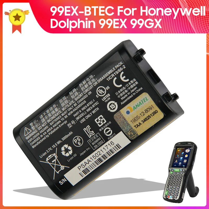 Replacement Battery 99EX-BTEC 5000mAh For Honeywell Dolphin 99EX 99GX High Quality Batteries 18.5Wh 3.7V
Replacement Battery 99EX-BTEC 5000mAh For Honeywell Dolphin 99EX 99GX High Quality Batteries 18.5Wh 3.7V