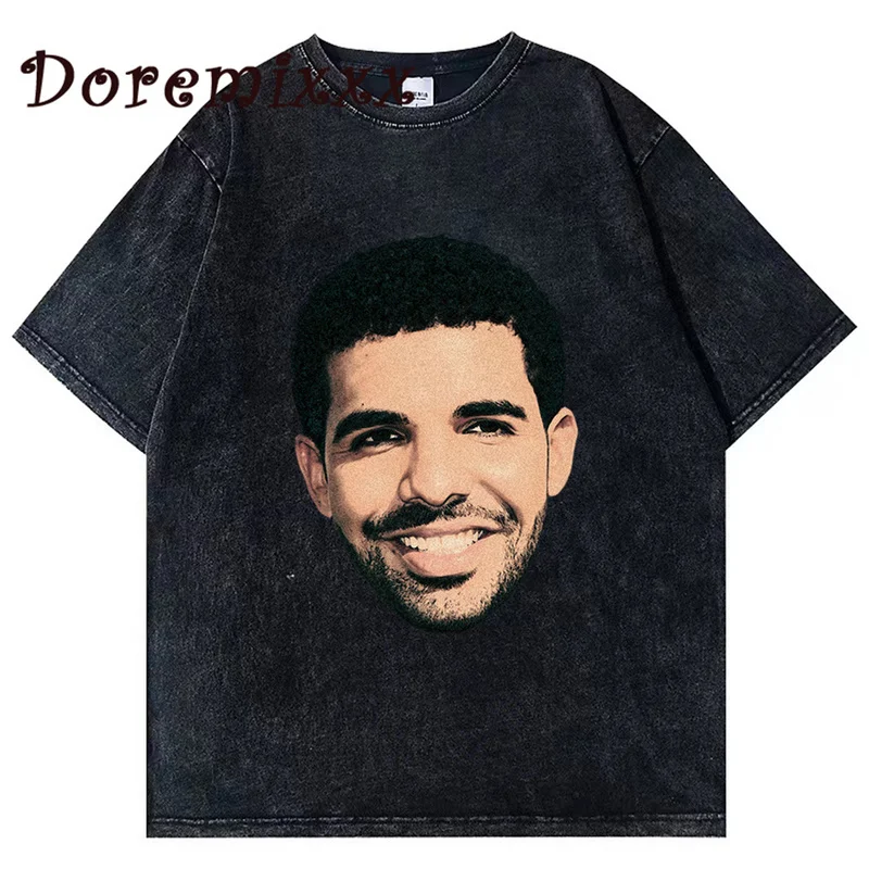 Fashion Rap DRAKE Washed T Shirt Unisex Hip Hop Graphic Vintage Short-Sleeve T-Shirts Streetwear Harajuku Oversized Tees
Fashion Rap DRAKE Washed T Shirt Unisex Hip Hop Graphic Vintage Short-Sleeve T-Shirts Streetwear Harajuku Oversized Tees
